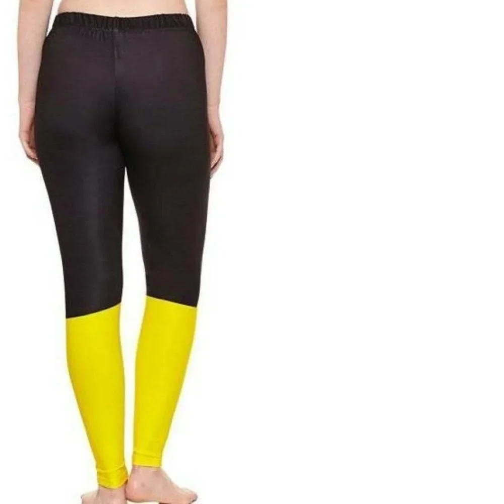 Batman Batgirl Leggings Black Medium Yellow Halloween Costume Accessory 14+